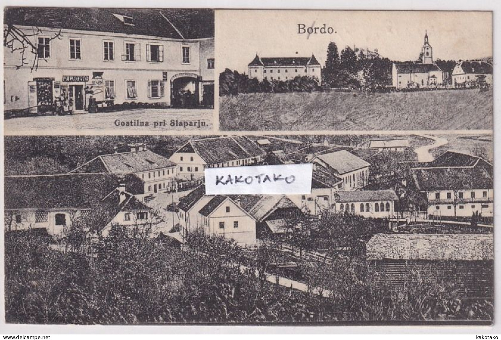 LUKOVICA PRI DOMZALAH - GOSTILNA PRI SLAPARJU , Slovenia , Old Postcard , Travelled 1918. - Slowenien