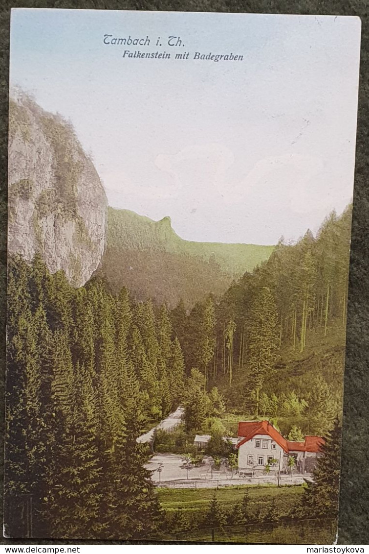 1923. Tambach Dietharz. Falkenstein Mit Badegraben. - Tambach-Dietharz