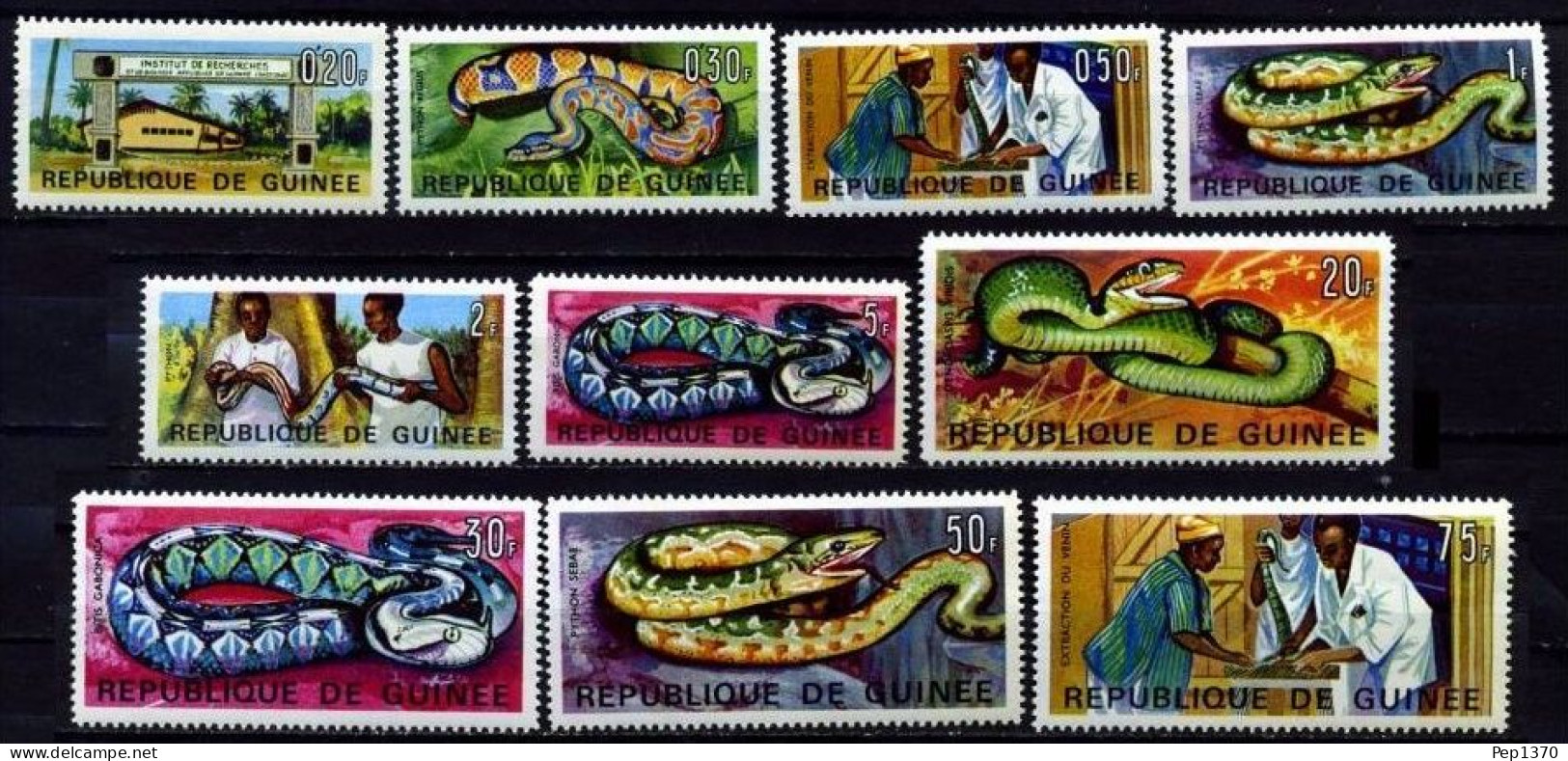 GUINEA 1967 - GUINEE - INSTITUTO DE INVESTIGACIONES Y BIOLOGIA - YVERT 316/325** - Guinea (1958-...)