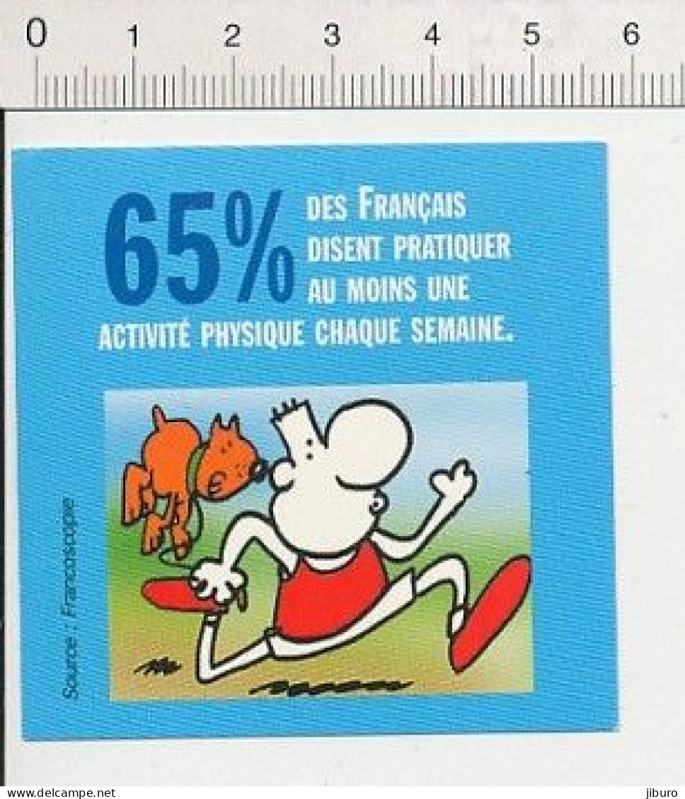 Petite Fiche Question-Réponse Humour Activité Physique Sport Course à Pied Jogging Chien Animal IM 51-FL - Autres & Non Classés