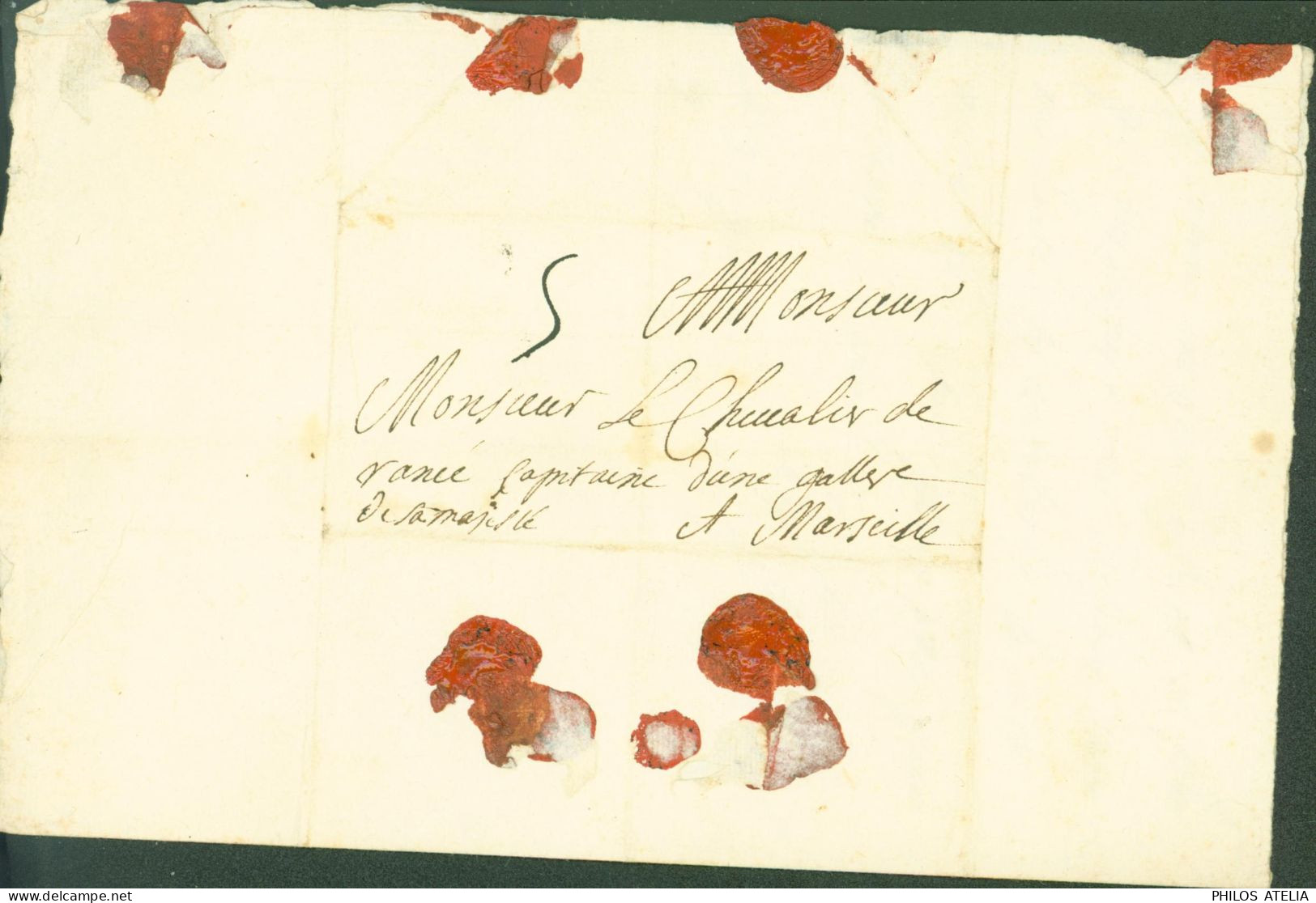 LAS Lettre Autographe Signature Fin 17e Signée Le Camus Au Chevalier De Rancé Capitaine Galère De Sa Majesté à Marseille - Politisch Und Militärisch