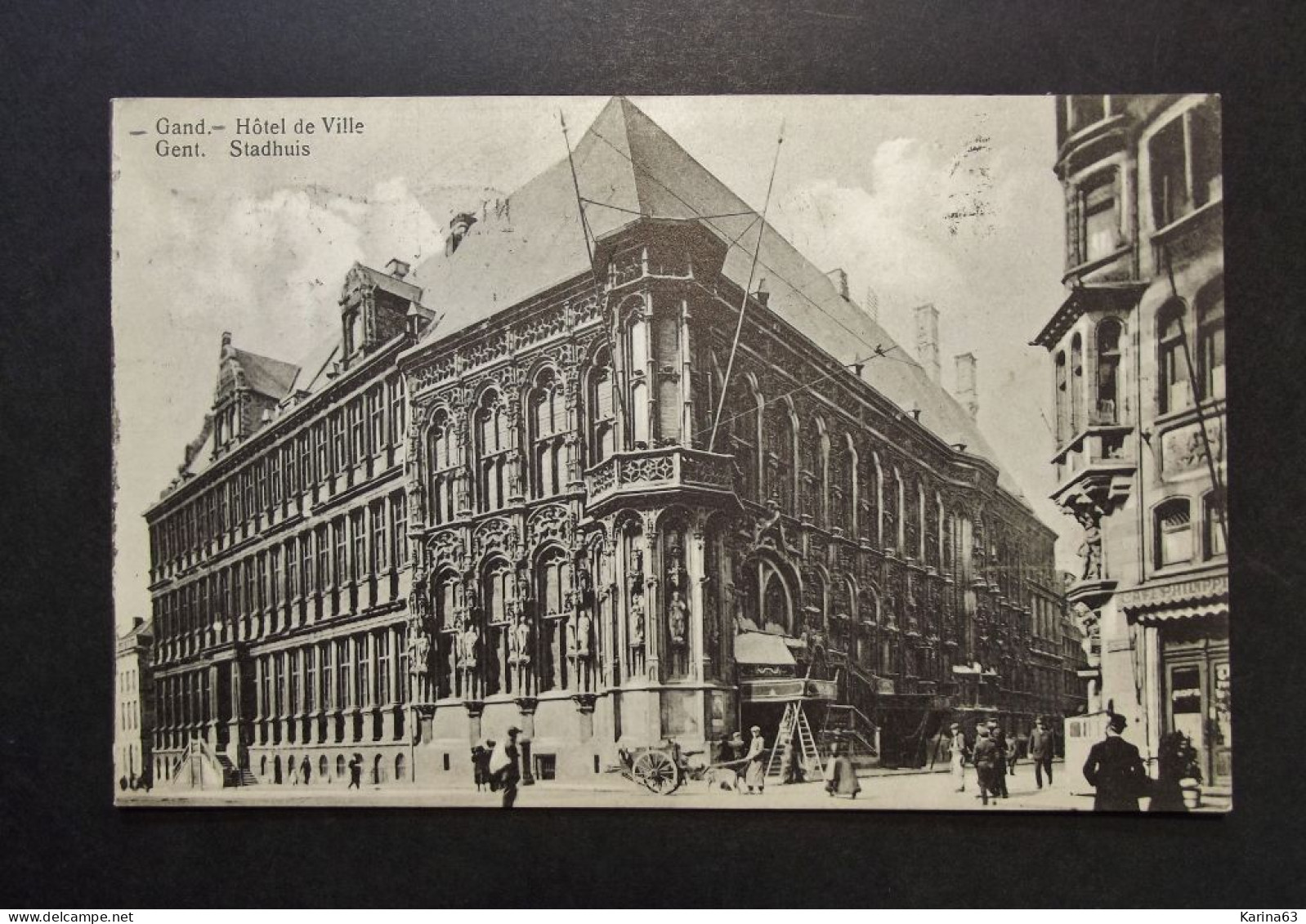 België - Belgique - CPA  - Gand - Gent - L Hotel De Ville - Stadhuis - Used Brussel 1913 Vers Paris France - Gent