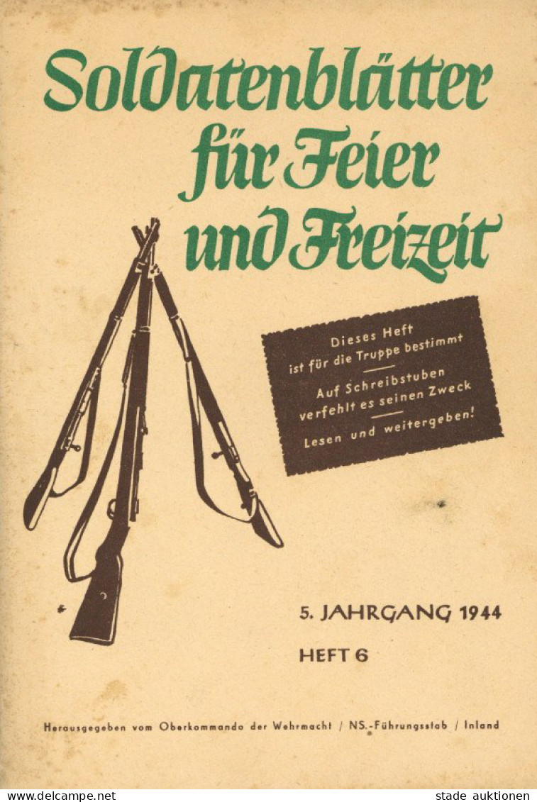 Buch WK II Lot Mit 9 Zeitschriften Soldatenblätter Für Feier U. Freizeit Hrsg. Vom Oberkommando Der Wehrmacht In Untersc - Guerre 1939-45