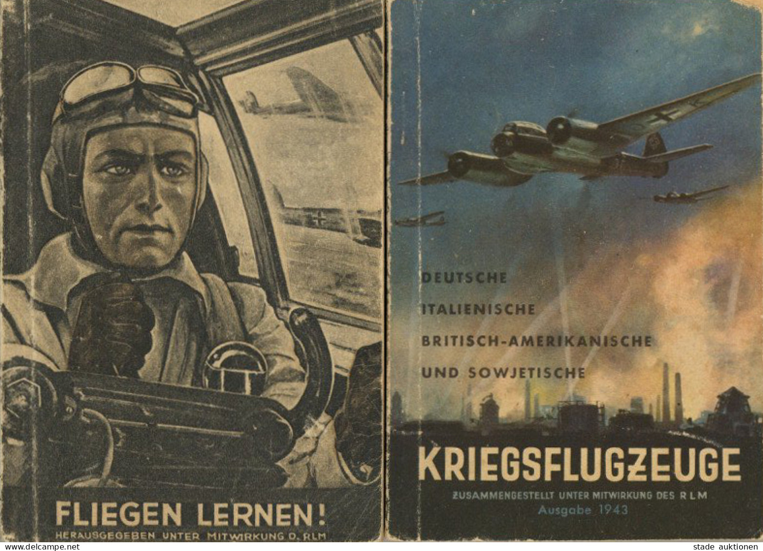 Buch WK II 2 Kl. Bücher Kriegsflugzeuge Und Fliegen Lernen! Hrsg. Unter Mitwirkung Des RLM, Ges. 268 S. II - Weltkrieg 1939-45