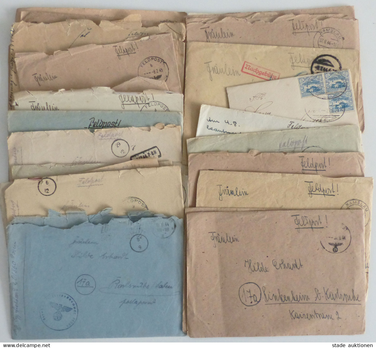 Feldpost WK II Lot Mit 25 Briefen Aus Einer Korrespondenz, Meist Ab Namslau, Teilweise Mit Inhalt, Stark Unterschiedlich - Weltkrieg 1939-45