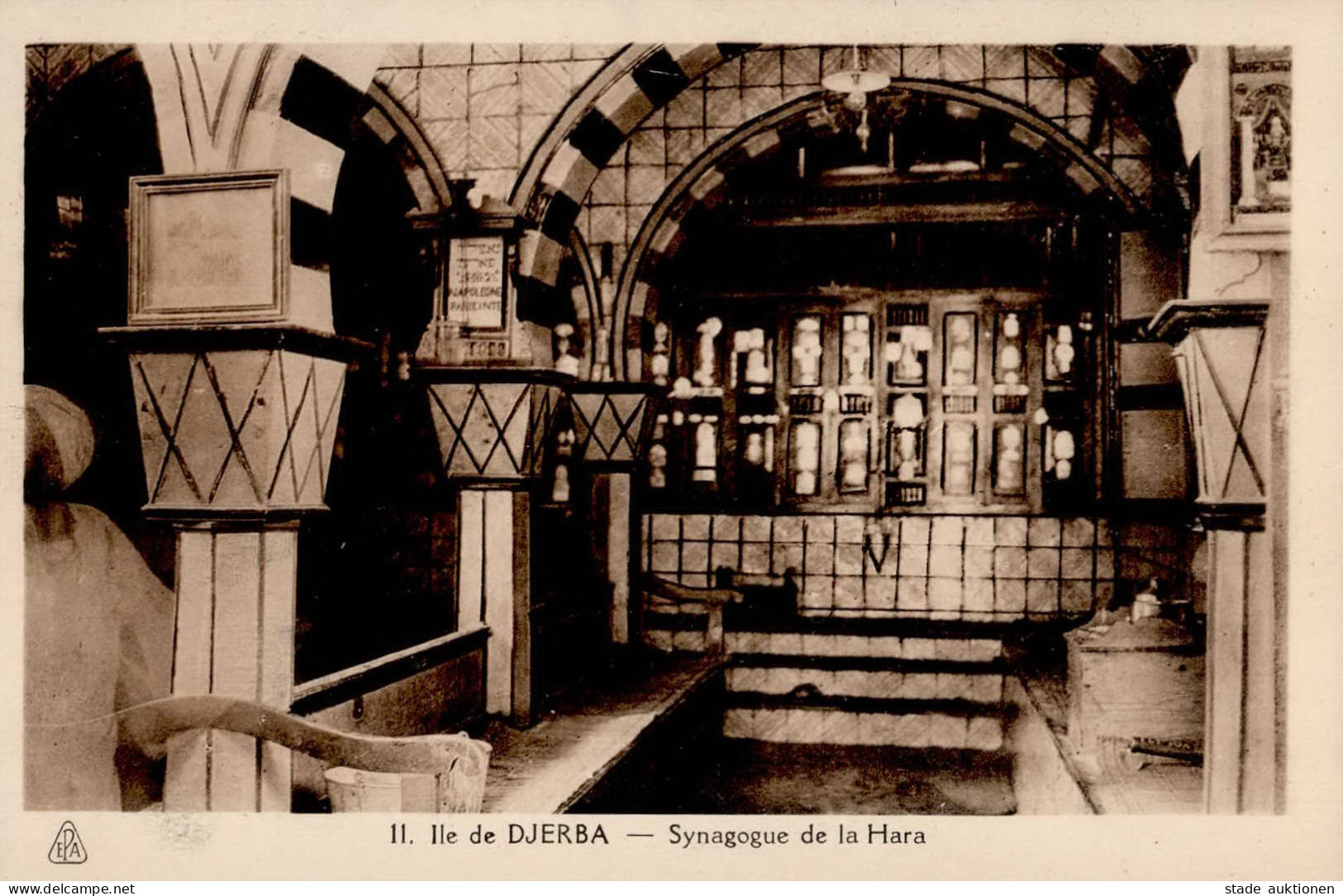 Synagoge Djerba Tunesien Innenansicht I-Ii Synagogue - Guerre 1939-45