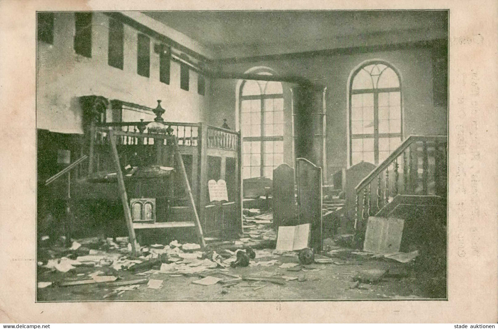 Synagoge Jaunjelgava Friedrichstadt Rigaerstraße Zerstörung I-II (Ecken Bestoßen) Synagogue - Weltkrieg 1939-45