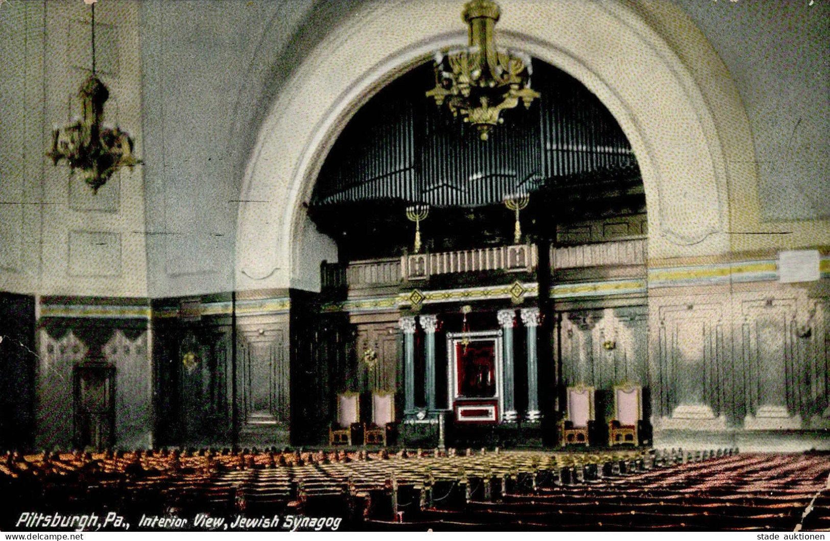 Synagoge Pittsbourgh Pa. II (Stauchung, Eckbug) Synagogue - Guerre 1939-45