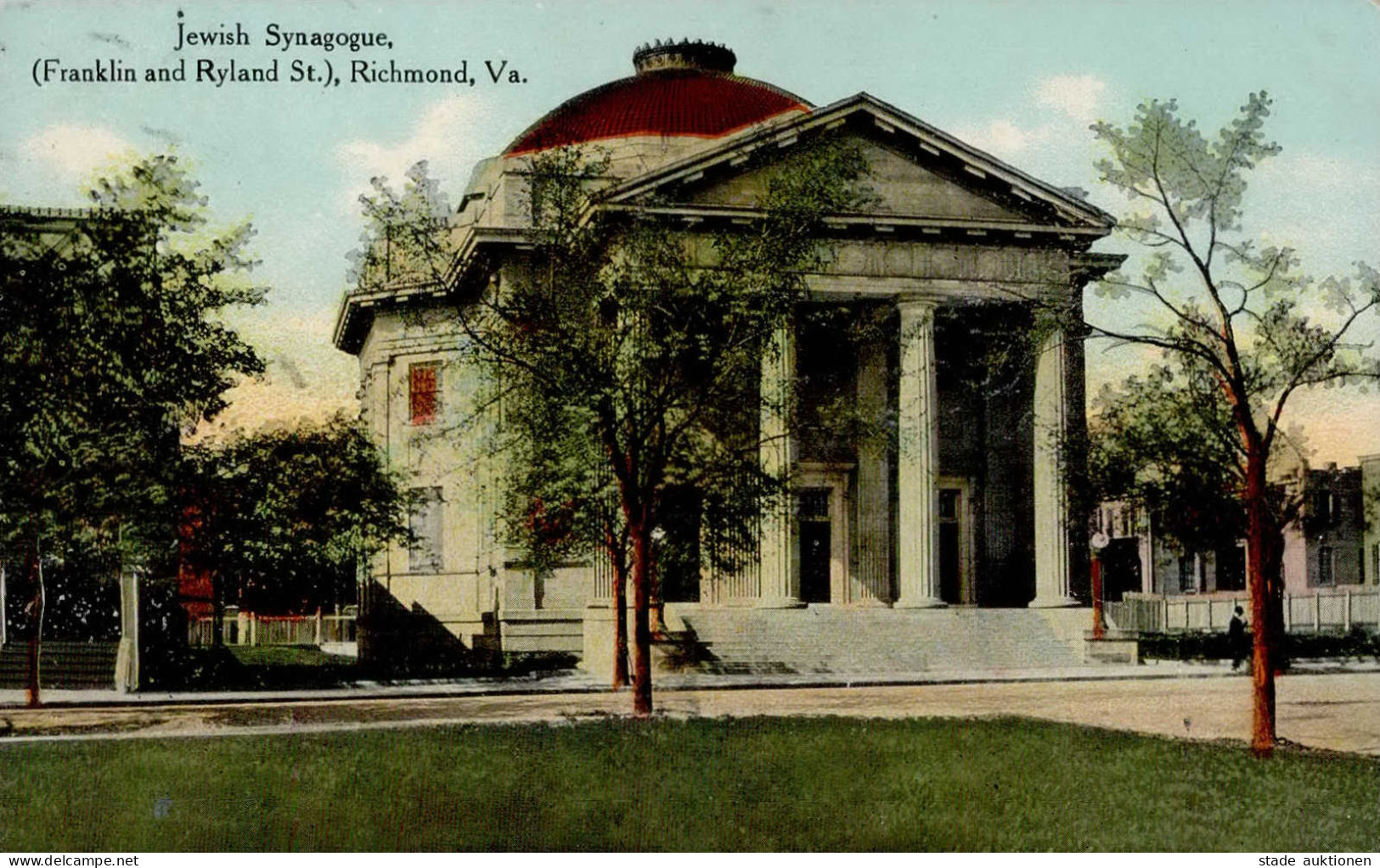 Synagoge Richmond Va. I-II (Ecke Leicht Abgestossen) Synagogue - War 1939-45