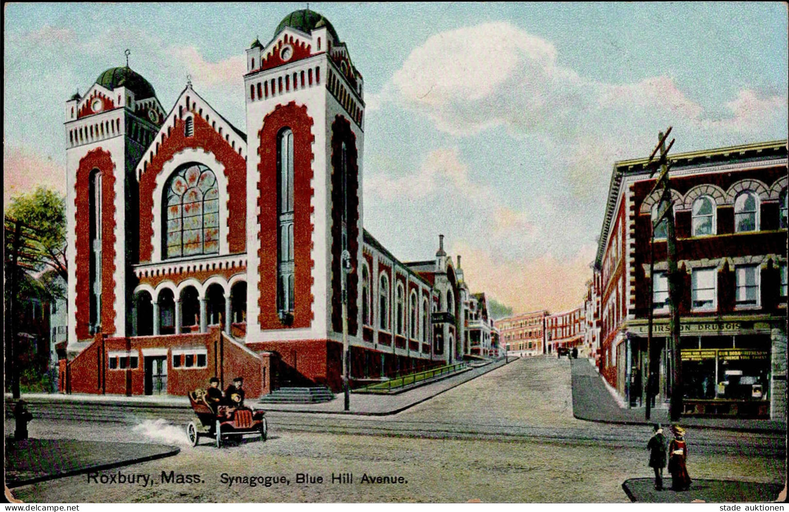 Synagoge Roxbury Mass. I-II (Ecken Abgestoßen) Synagogue - Weltkrieg 1939-45