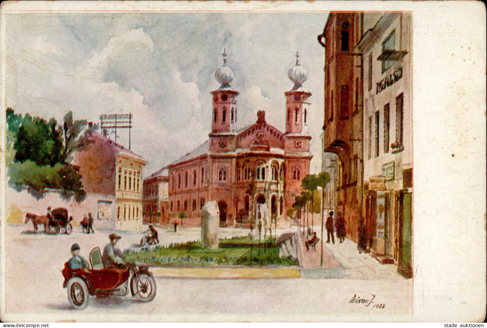 Synagoge Szekesfehervar II (Ecken Bestoßen, Fleckig) Synagogue - War 1939-45