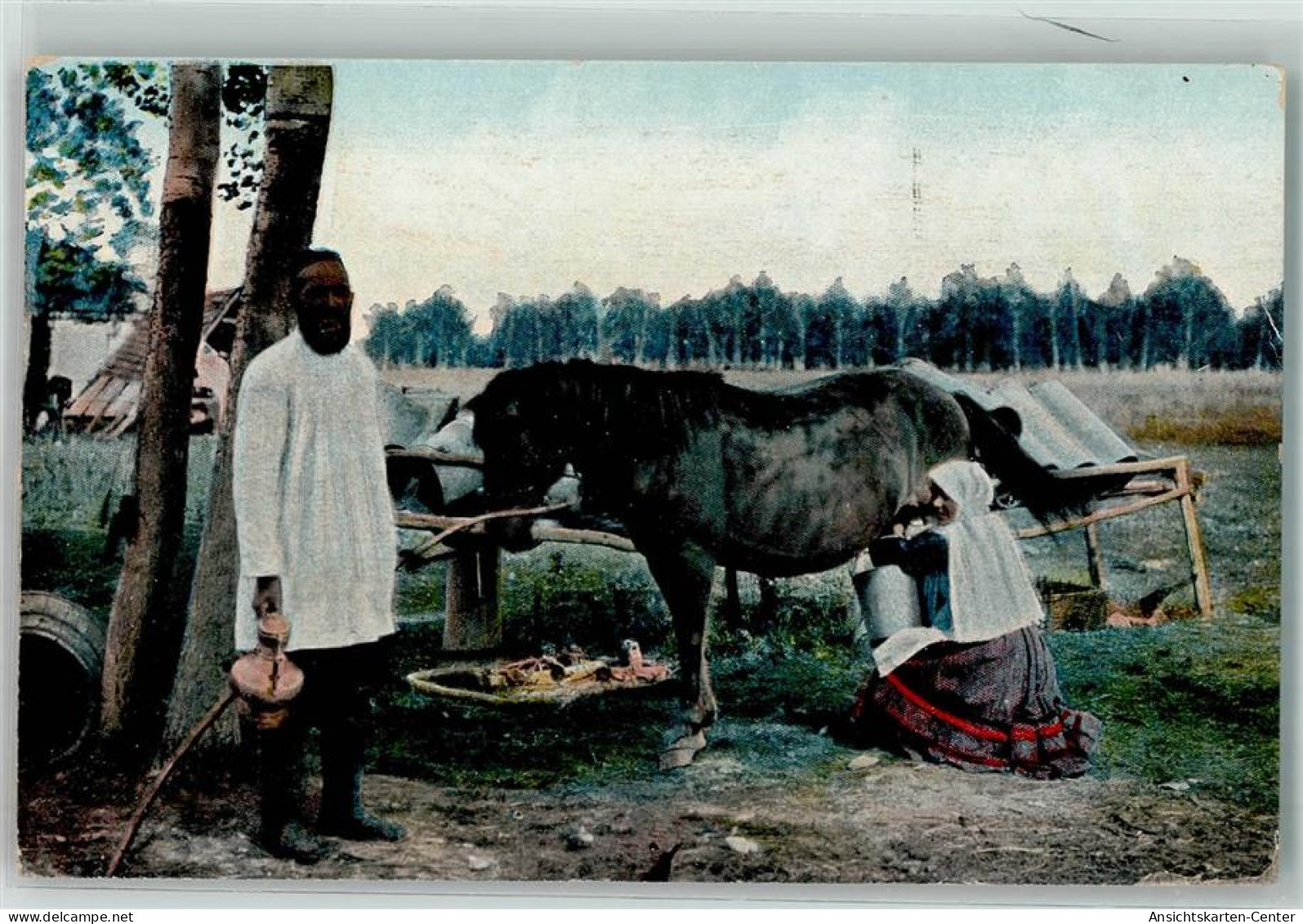 39151605 - Das Melken Der Stuten  Volkstypen In Russland  Landwirtschaft - Horses