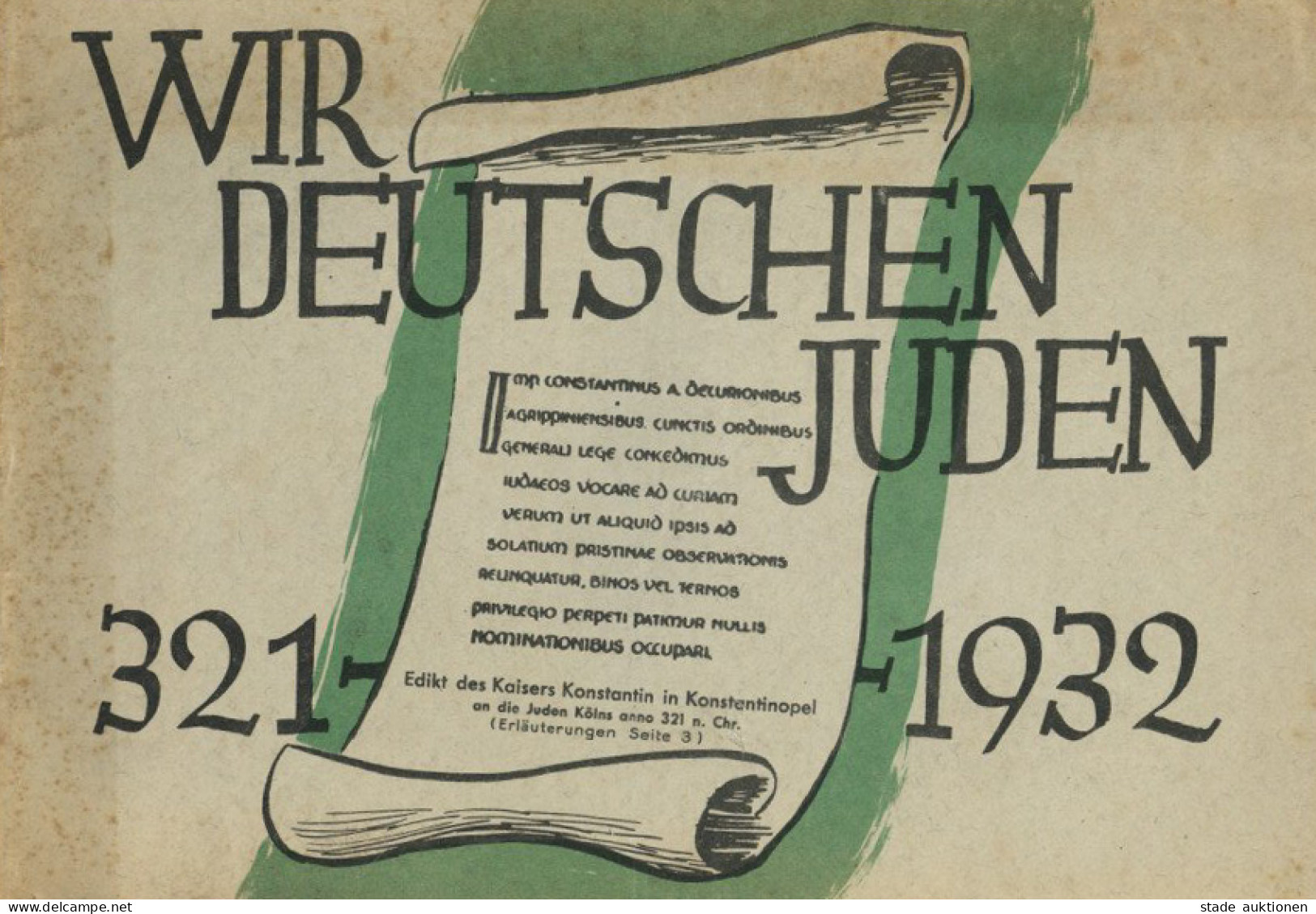 Judaika Heft Wir Deutschen Juden 321-1932, Hrsg. Centralverein Deutscher Staatsbürger Jüdischen Glaubens Berlin, 48 S. I - Judaisme