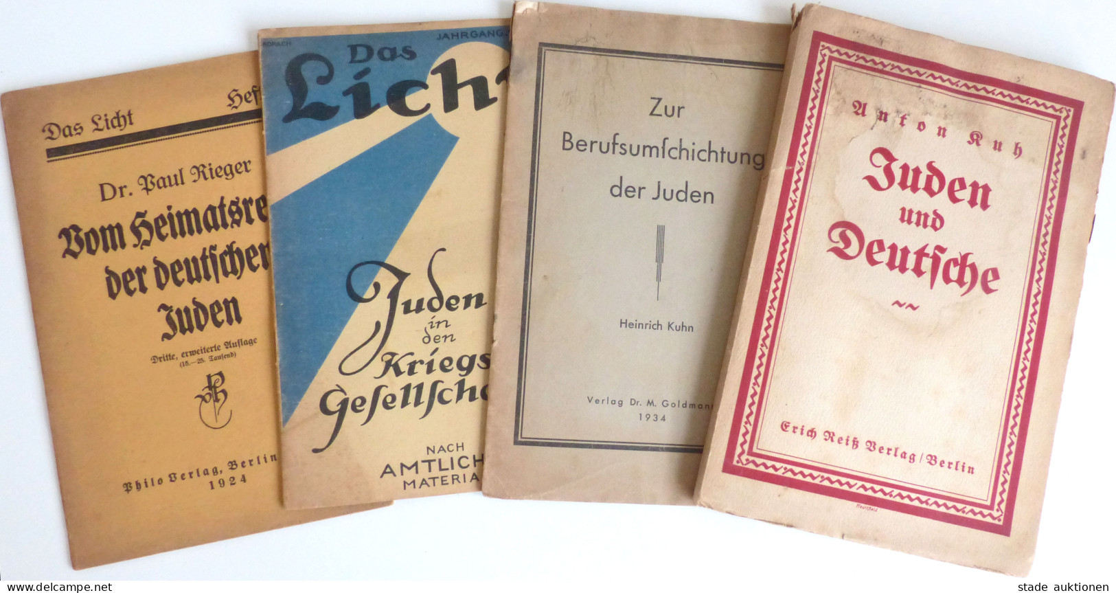 Judaika Konvolut Mit 11 Büchern/Heften Zum Jedentum 1906-1934 II (Gebrauchsspuren) Judaisme - Judaika