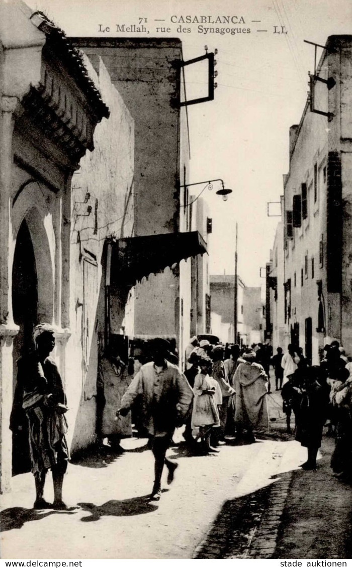 Judaika Casablanca Rue De Synagogues Judenviertel I-II Judaisme - Judaisme