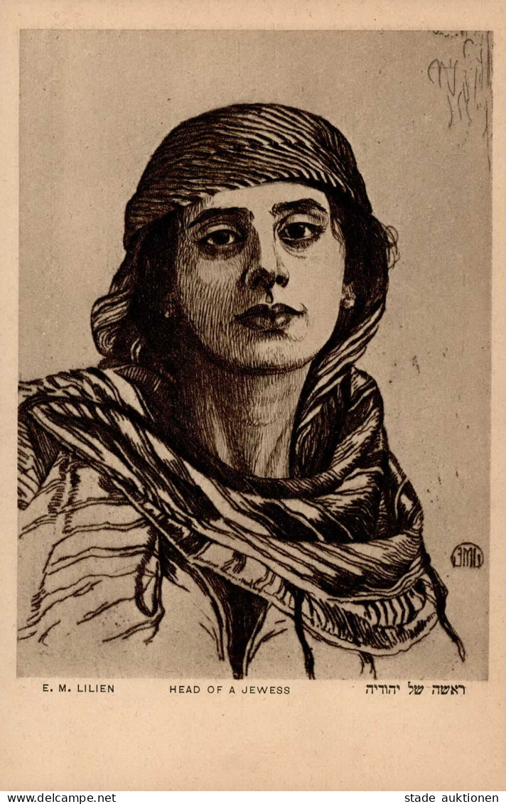 Judaika Head Of A Jewess Sign. Lilien, E.M. I-II Judaisme - Judaisme