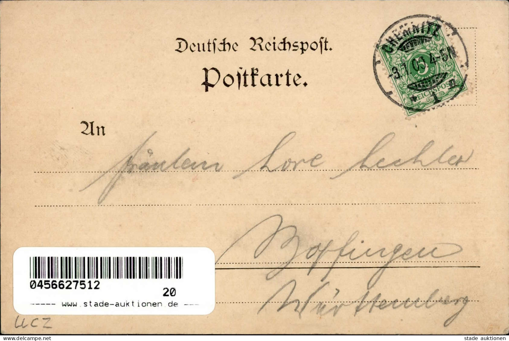 Judaika - CHEMNITZ ANTISEMITEN-KNEIPE DEUTSCHER KRUG 1900 I Judaisme - Judaika