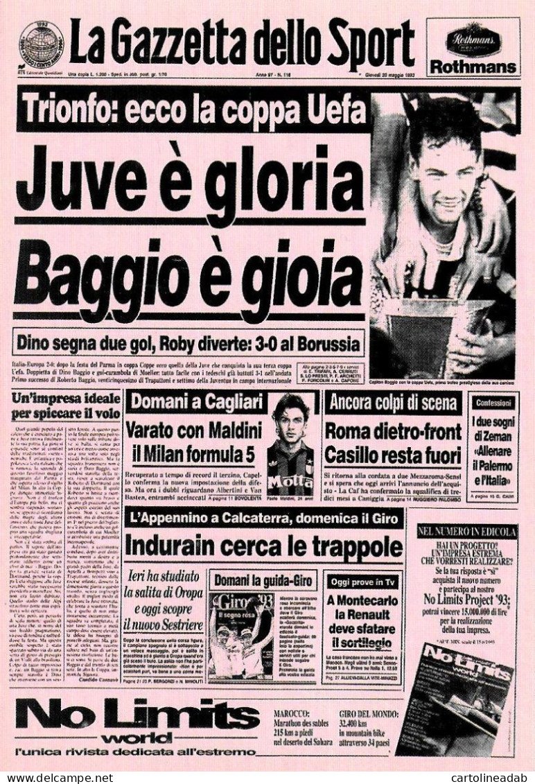 [MD9514] CPM - LA GAZZETTA DELLO SPORT LA GRANDE STORIA DELLA JUVENTUS - PROMOCARD 5711 - PERFETTA - Non Viaggiata - Football