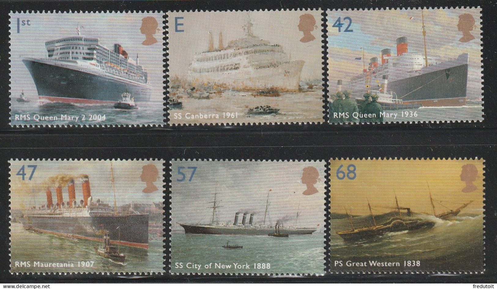 GRANDE BRETAGNE - N°2548/53 ** (2004) Paquebots - Nuevos