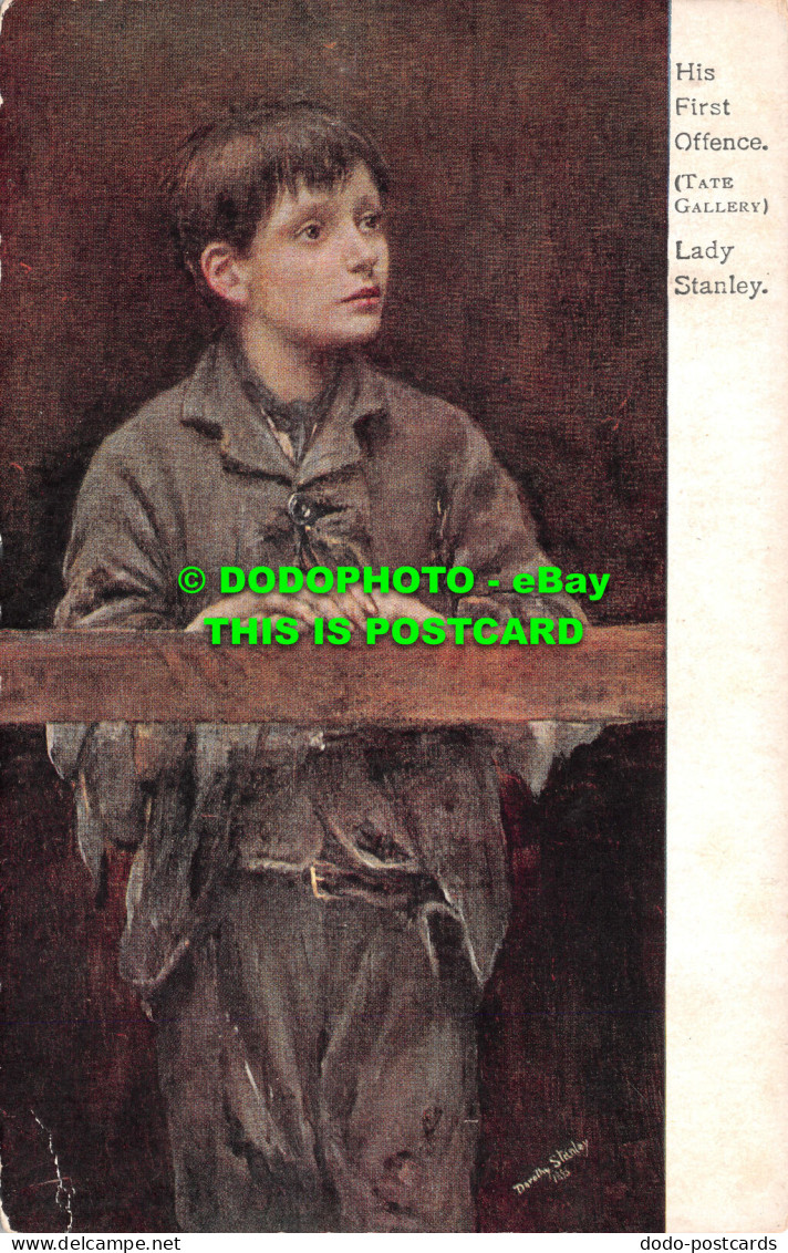 R504206 His First Offence. Tate Gallery. Lady Stanley. Dorothy Stanley. 1895. Ey - Mondo