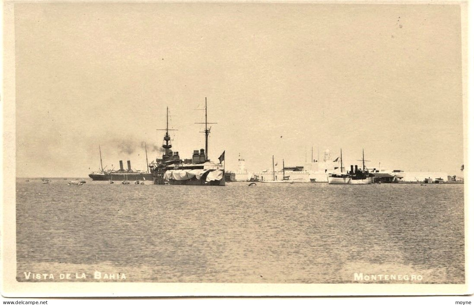 1790 - Mexique - BATEAUX  - VISTA DE LA BAHIA     - Carte Photo Marquée   MONTENEGRO - - Mexiko