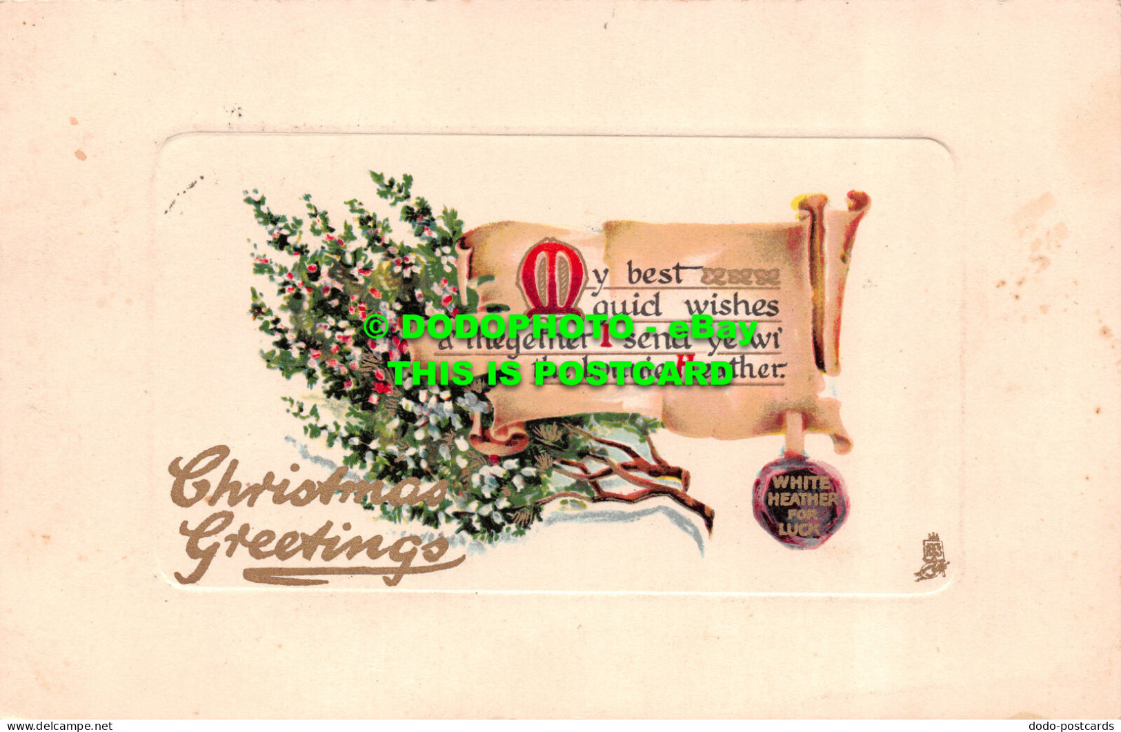 R504759 Christmas Greetings. Tuck. Christmas Series No. C. 3630. 1910 - Mondo