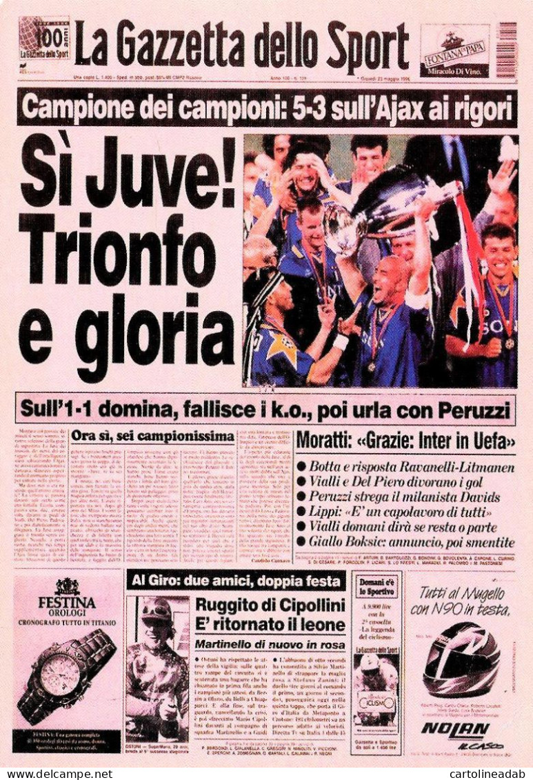 [MD9515] CPM - LA GAZZETTA DELLO SPORT LA GRANDE STORIA DELLA JUVENTUS - PROMOCARD 5720 - PERFETTA - Non Viaggiata - Calcio