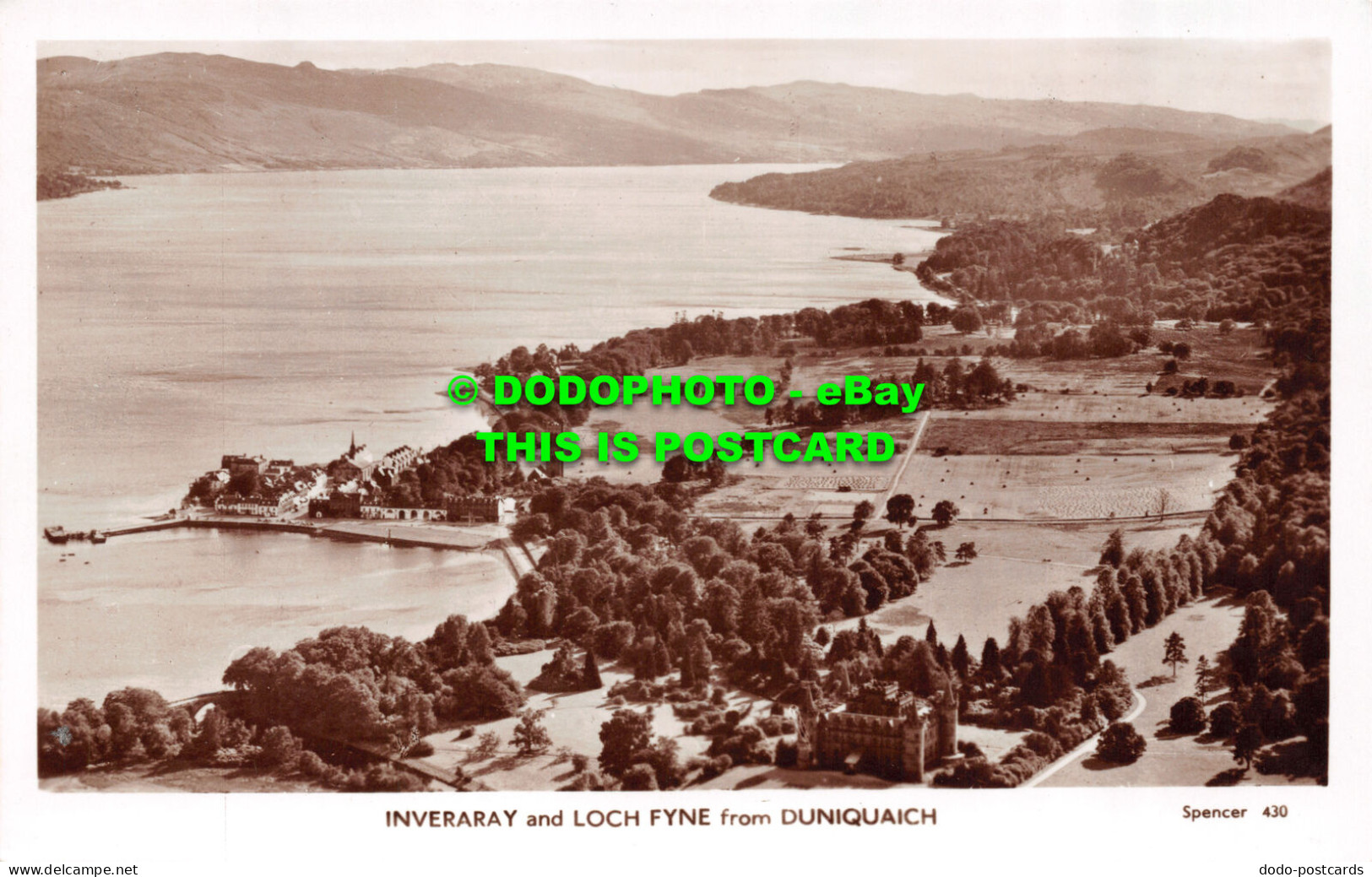 R504214 Inveraray And Loch Fyne From Duniquaich. Spencer 430. Cuthbert Spencer. - Mondo