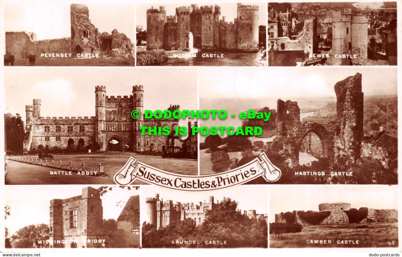 R504215 Sussex Castles And Priories. 48. Norman. Shoesmith And Etheridge. RP. Mu - Mondo