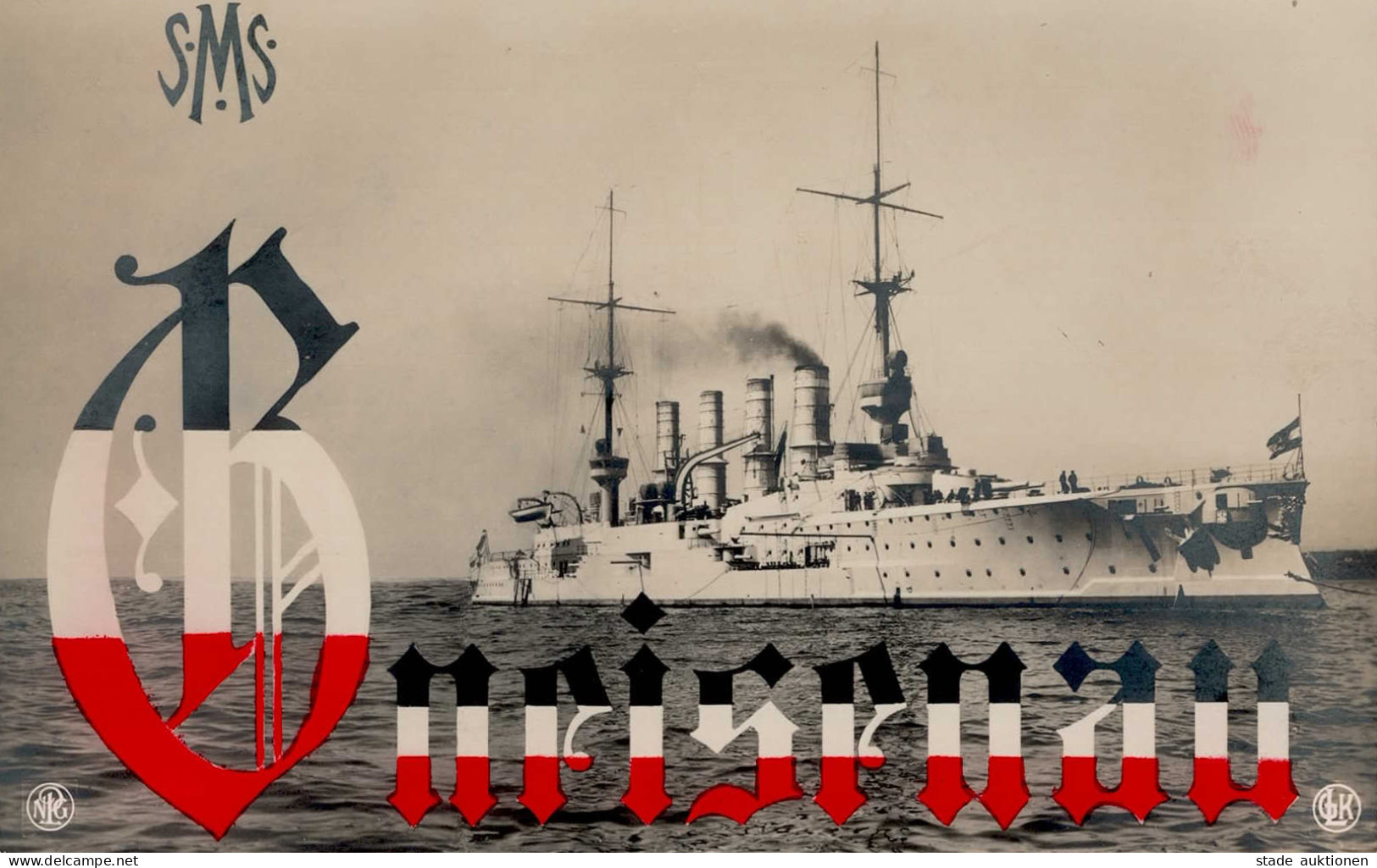Schiff Kreuzer WK I S.M.S. Gneisenau I-II Bateaux Bateaux - War 1914-18