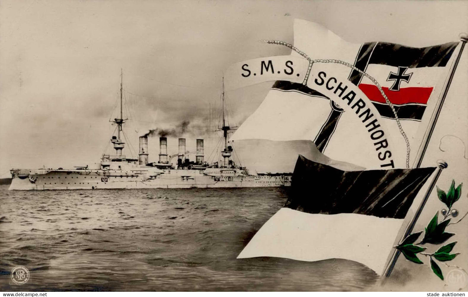 Schiff Kreuzer WK I S.M.S. Scharnhorst I-II Bateaux Bateaux - War 1914-18