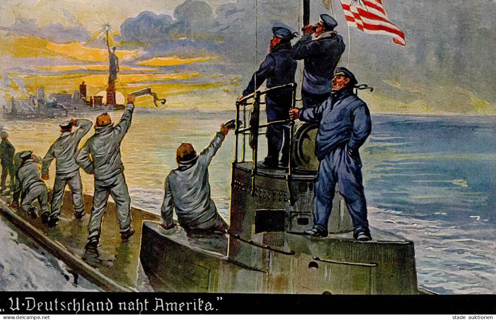 U-Boot Deutschland Nach Amerika I-II (ecken Leicht Abgestossen) - Guerre 1914-18