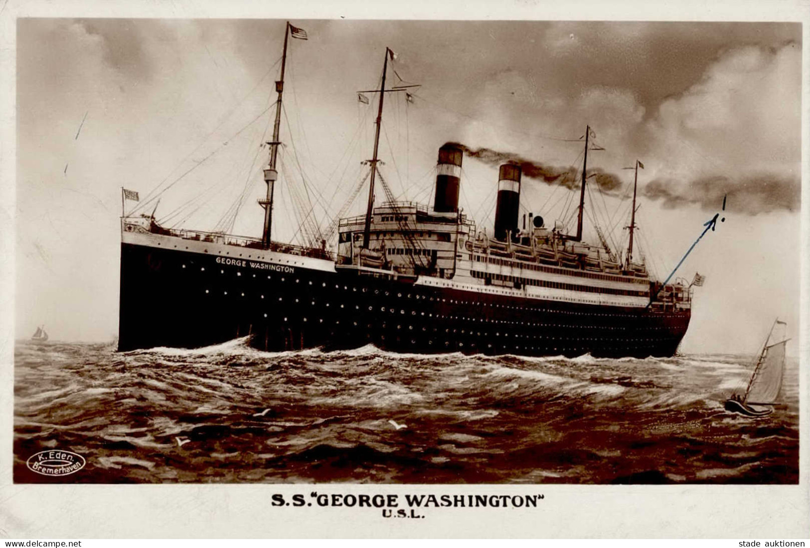 Dampfer / Ozeanliner S.S. Georg Washington I-II Bateaux - Oorlog 1914-18