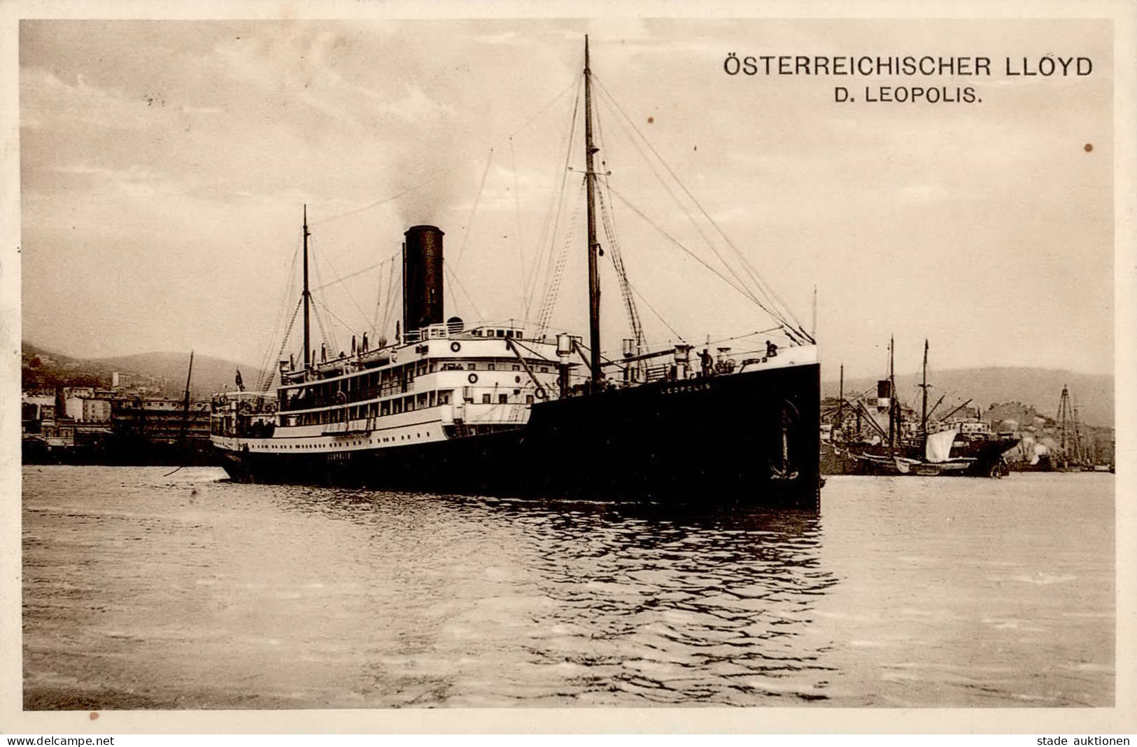 Schiff Dampfschiff Österreichischer Lloyd D. Leopolis. I-II Bateaux Bateaux - Oorlog 1914-18