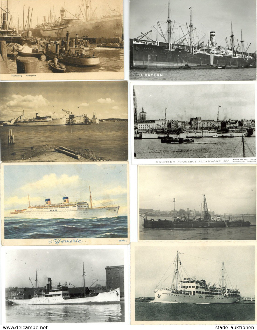 Schiff Karton Mit 116 AK, 20 Fotos Und 7 Werbekarten II Bateaux Bateaux - War 1914-18