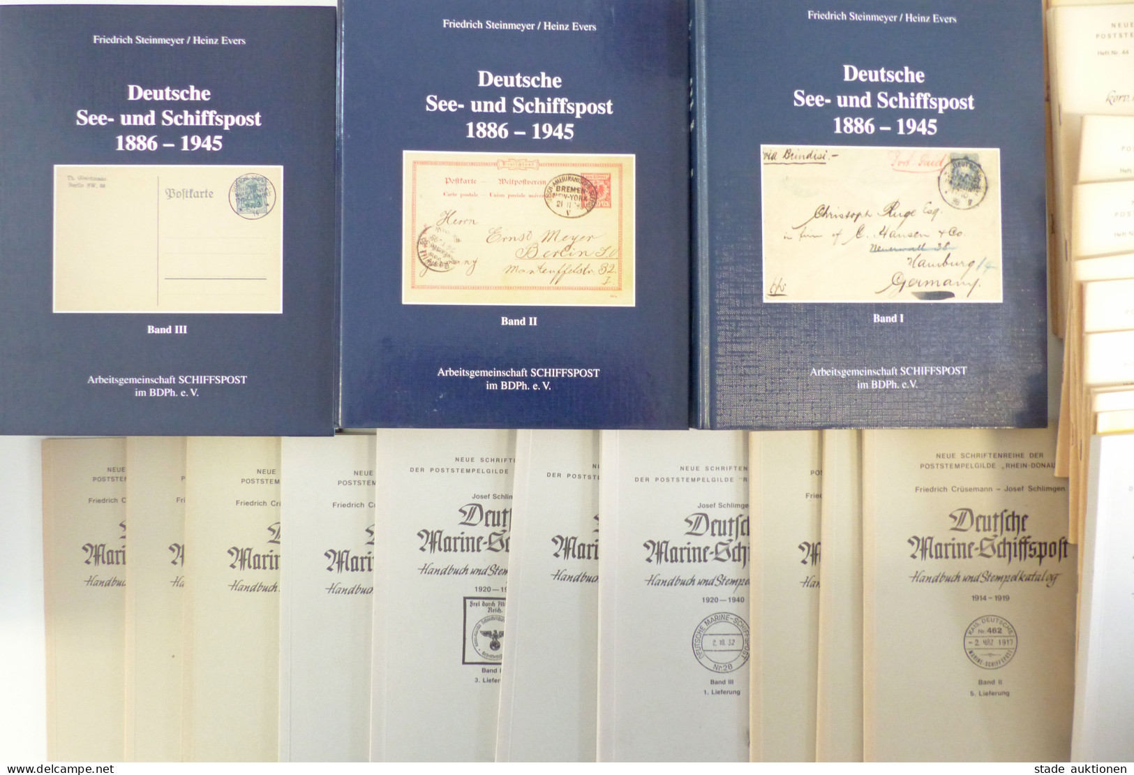 Deutsche See- Und Schiffspost 1886-1945 In 3 Bänden (Ringordner), ArGe-Ausgabe Von Friedrich Steinmeyer U. Heinz Evers,  - Oorlog 1914-18