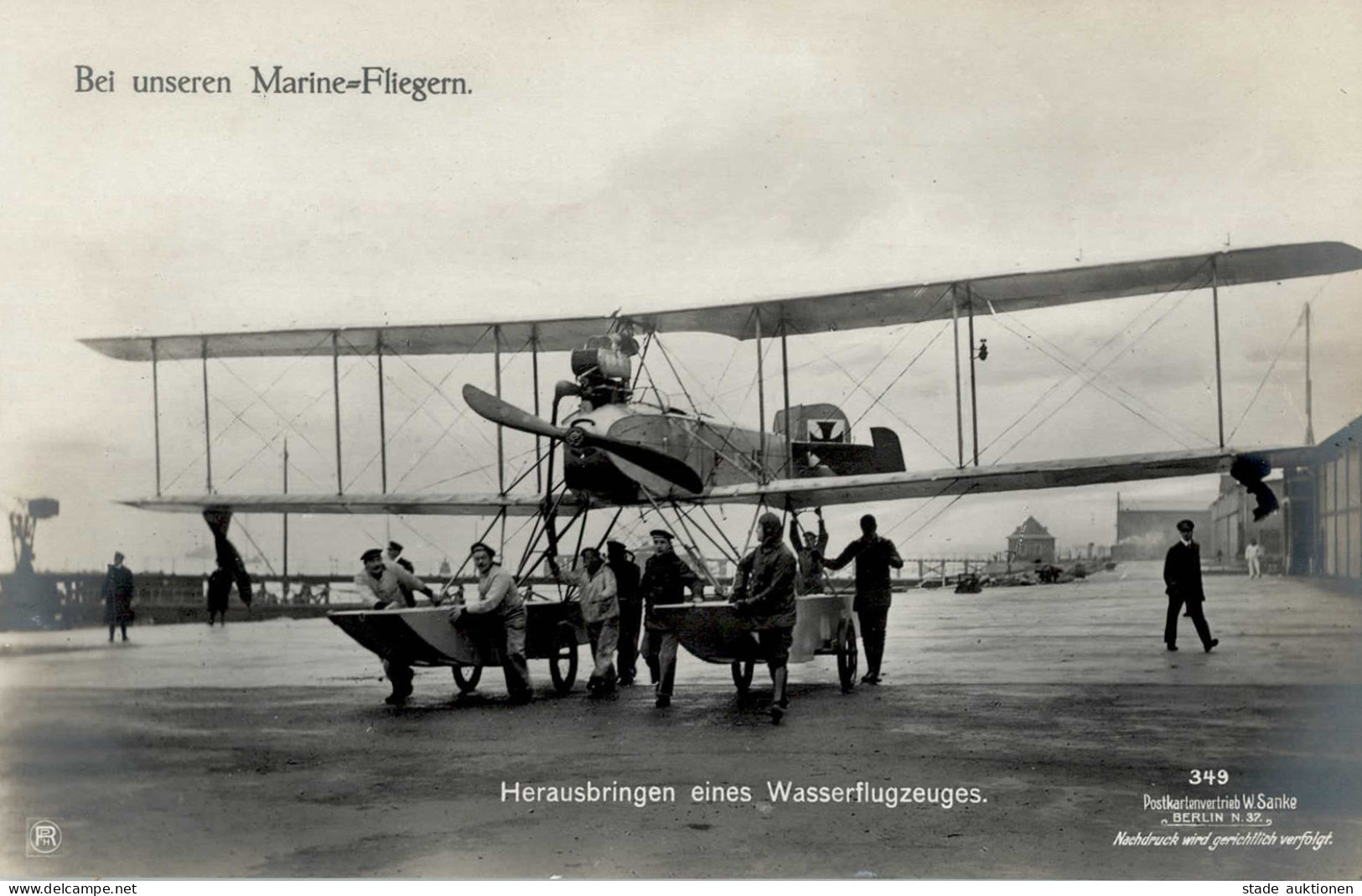 Flugzeug 349 Herausbringen Eines Wasserflugzeugs I-II Aviation - War 1914-18