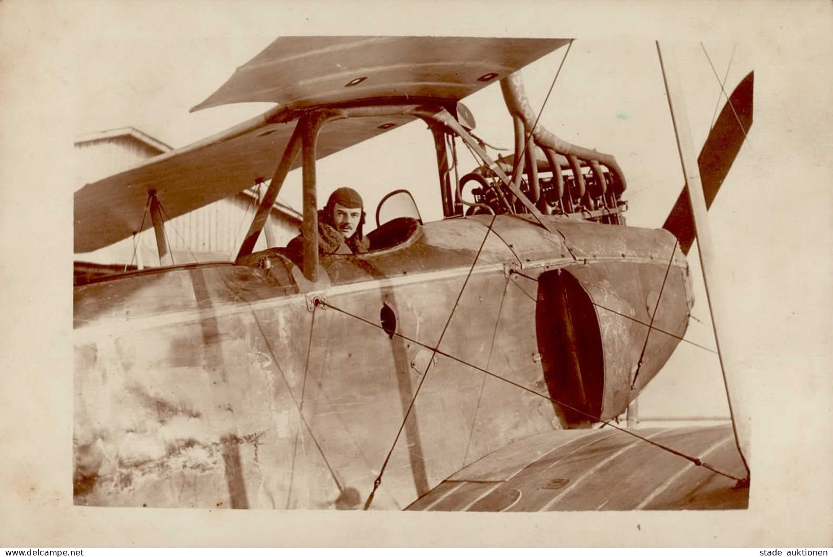 Flugzeug Pilot Im Doppeldecker Foto-AK I-II Aviation - Oorlog 1914-18