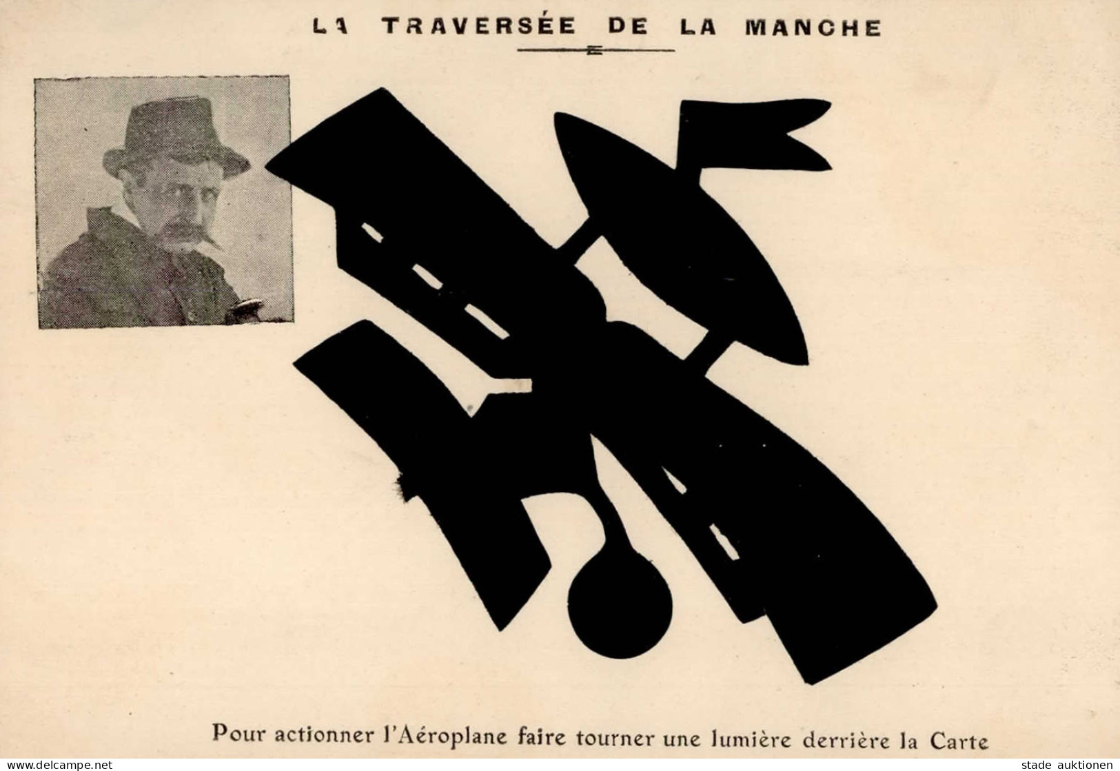 FRANKREICH - LA TRAVERSEE DE LA MANCHE Aeroplane I - Oorlog 1914-18