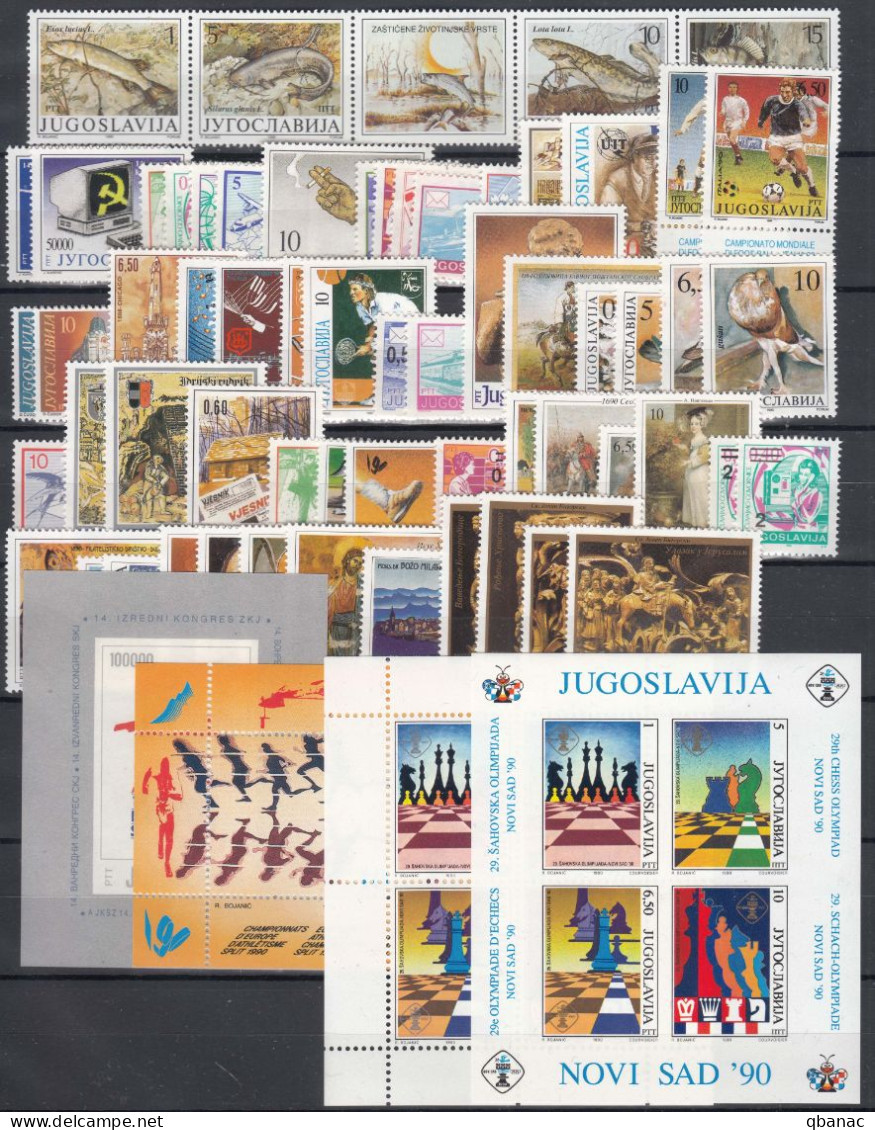 Yugoslavia Republic 1990 Complete Year Mint Never Hinged - Ungebraucht