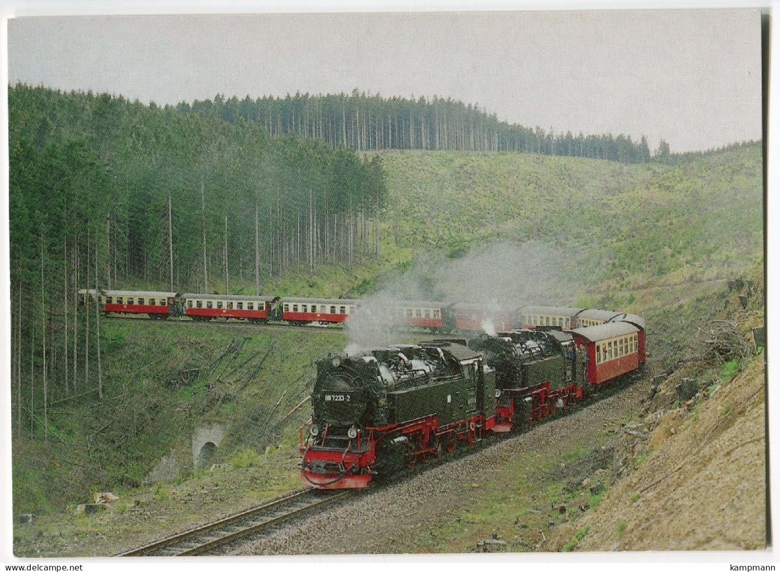 HSB Schmalspurdampflok 99 7233 Am Berghang Des Drängetals, Ungelaufen - Treni