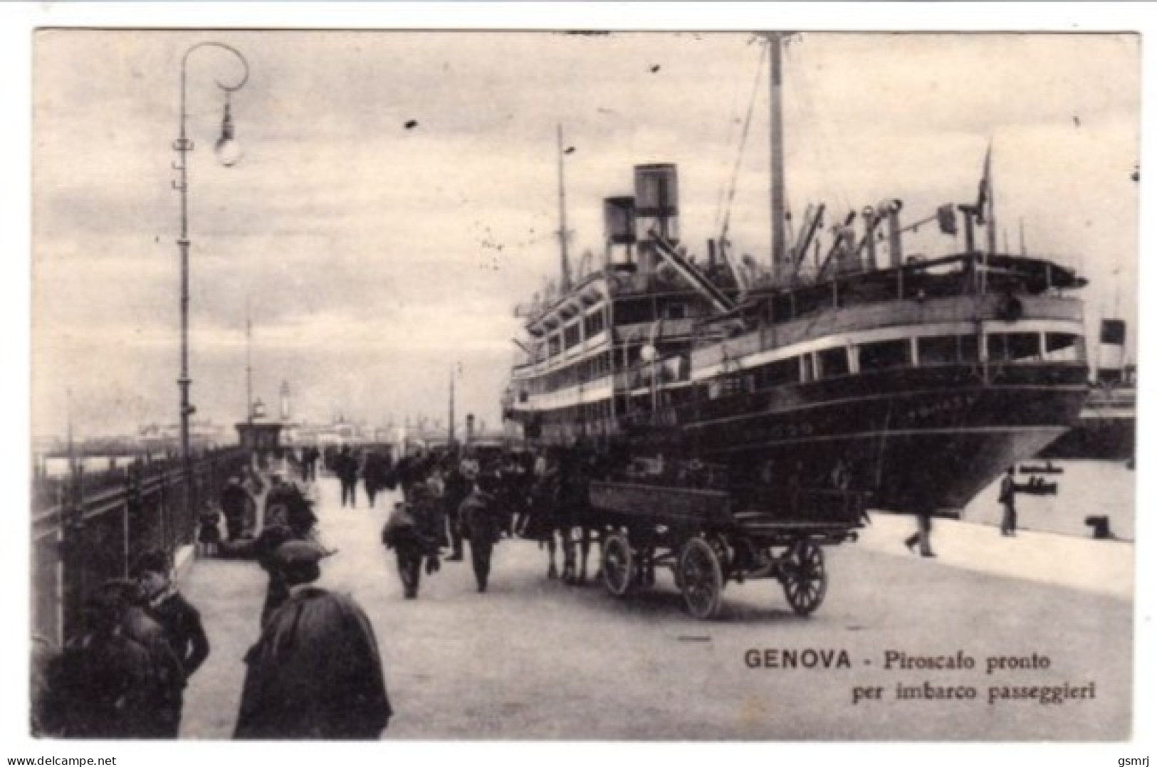 Cartolina - Genova - Piroscafo Pronto Per Imbarco Passeggieri. - Genova (Genoa)