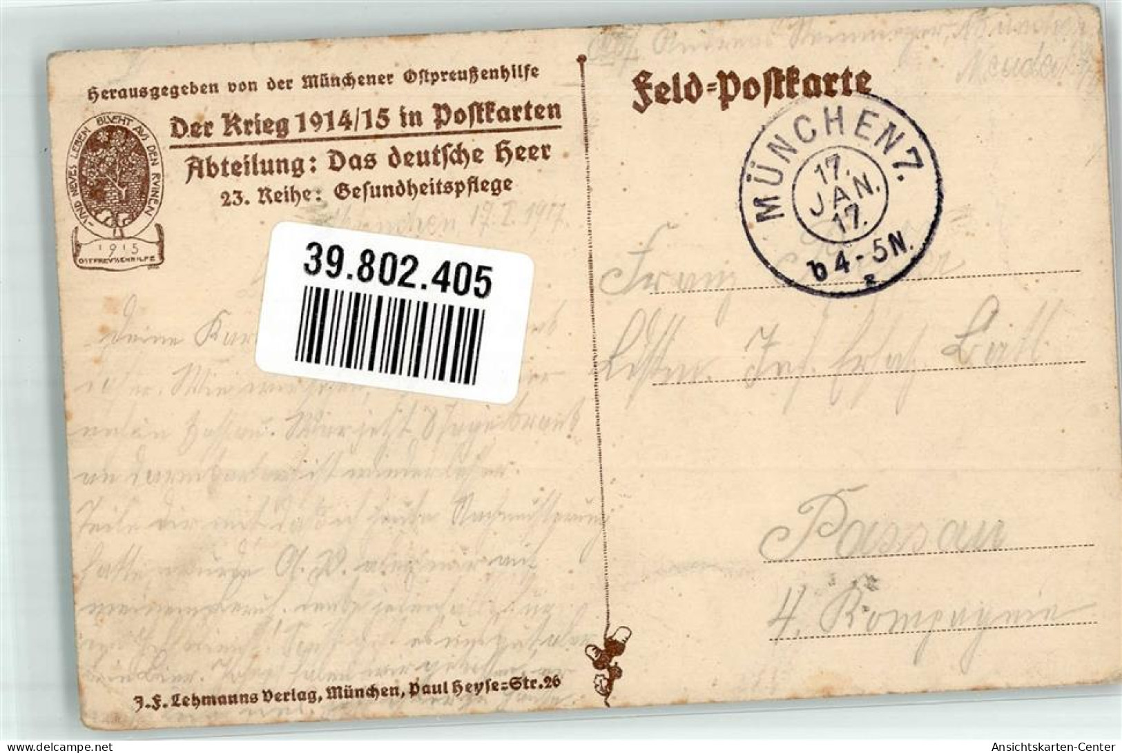 39802405 - Rotes Kreuz Tonnenbaeder Im Felde Reihe 23 - Oorlog 1914-18