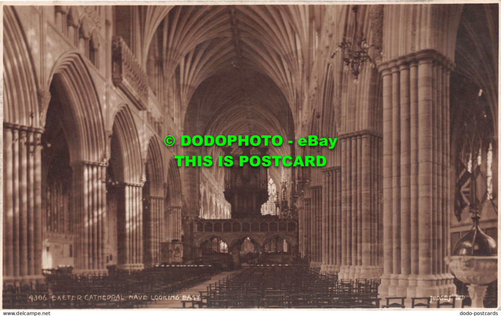 R504234 4306. Exeter Cathedral. Nave Looking East. Judges - World