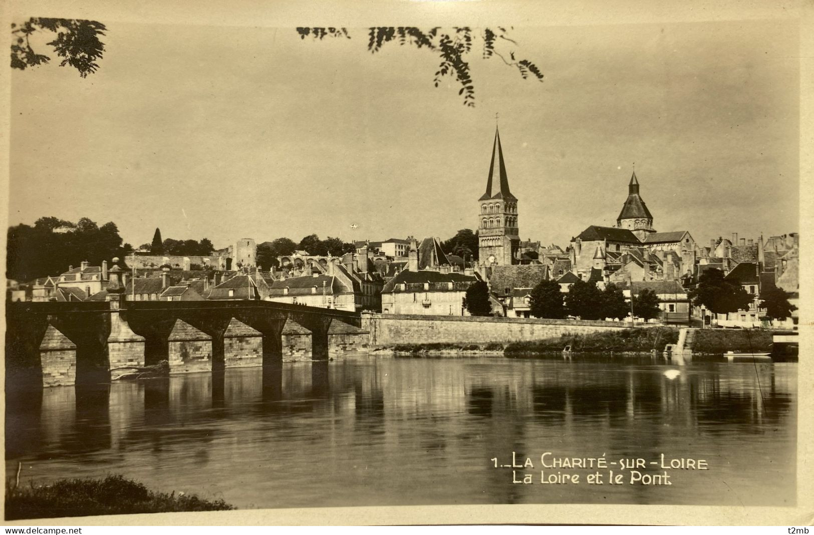 CPSM LA CHARITE Sur LOIRE - La Loire Et Le Pont (n°1) - La Charité Sur Loire