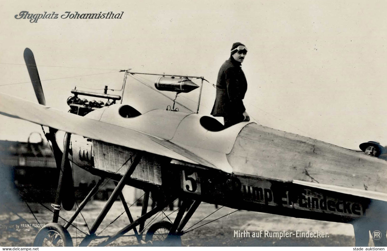 Sanke Piloten Johannisthal Hirth Auf Rumpler-Eindecker I-II (keine AK-Einteilung) - Guerre 1914-18