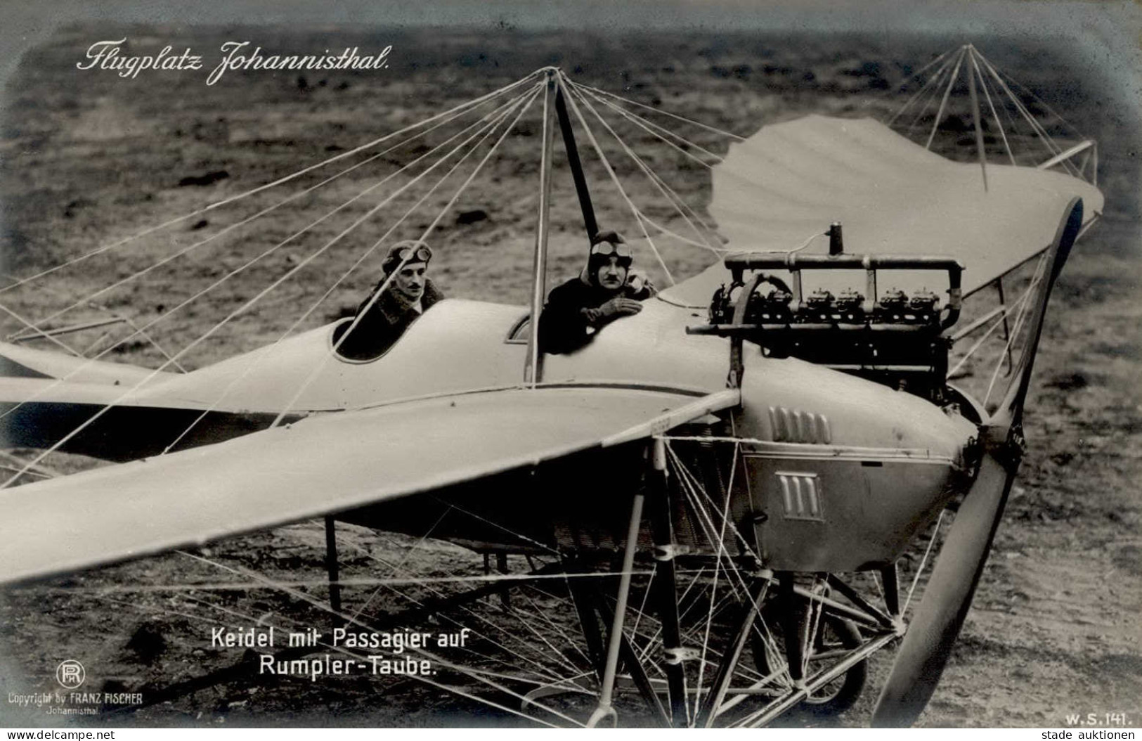 Sanke Piloten Johannisthal Keidel Mit Passagier Auf Rumpler-Taube I-II - Guerre 1914-18