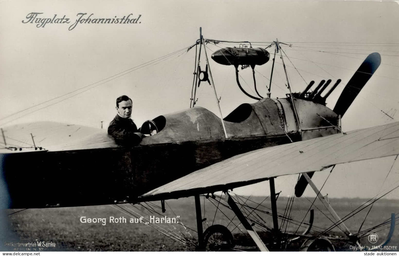 Sanke Piloten Johannisthal Roth, Georg Auf Harlan I-II (Ecke Abgestossen) - Guerre 1914-18