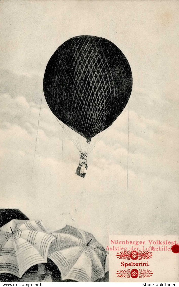 Ballon Nürnberg Volksfest Aufstieg Der Luftschiffer I-II - War 1914-18