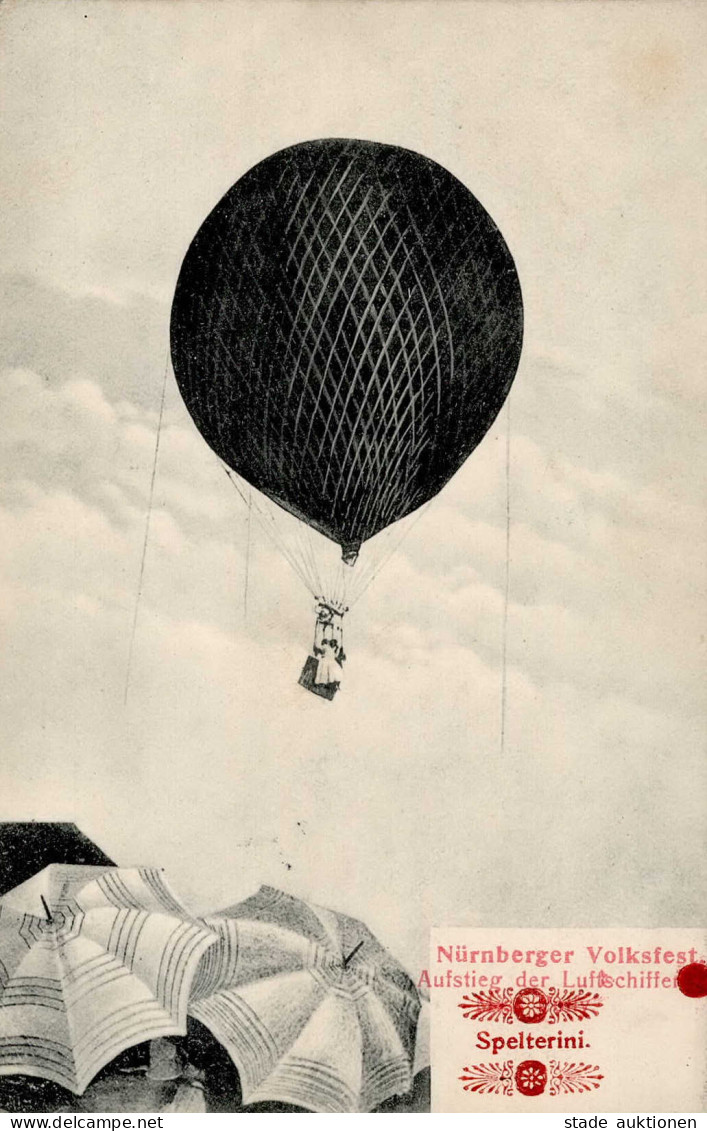 Ballon Nürnberg Volksfest Aufstieg Der Luftschiffer I-II - Guerra 1914-18